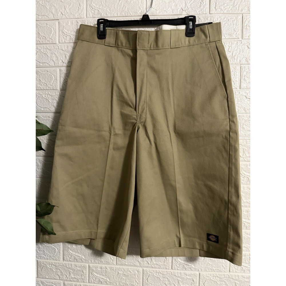 Dickies Mens Utility Shorts Tan Khaki Loose Fit 13in Inseam 41283KH Size 36